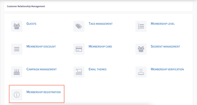 CRM - Membership Registration